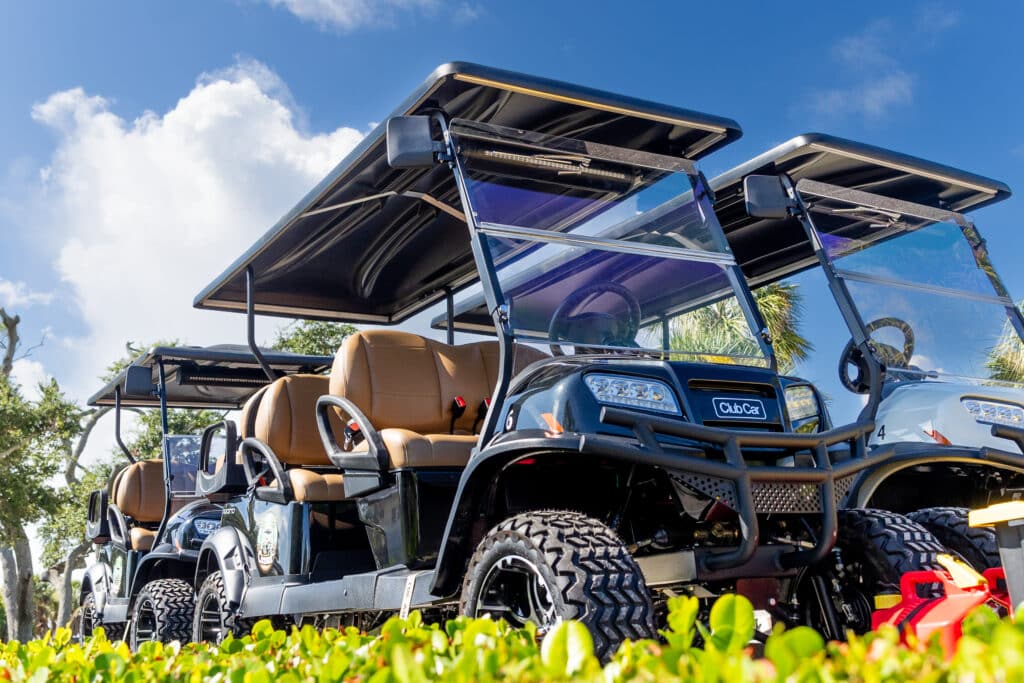 IMG_0083 Coconut Rentals golf carts parked and ready to serve Anna Maria Island and surrounding areas